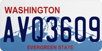 WA license plate AVQ3609