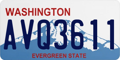 WA license plate AVQ3611