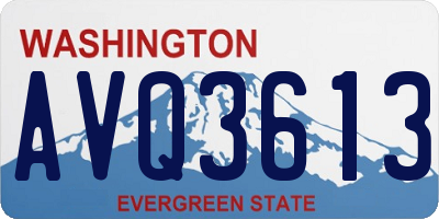 WA license plate AVQ3613