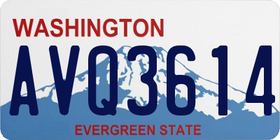WA license plate AVQ3614