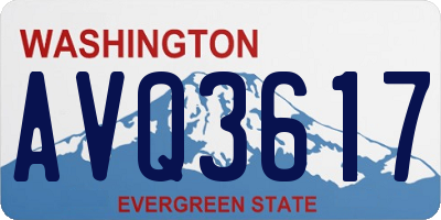 WA license plate AVQ3617