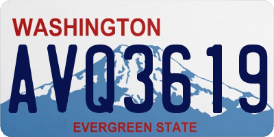 WA license plate AVQ3619
