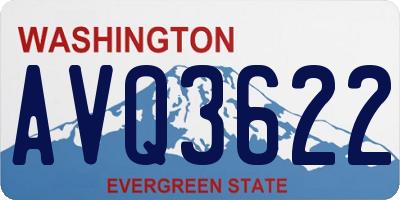 WA license plate AVQ3622