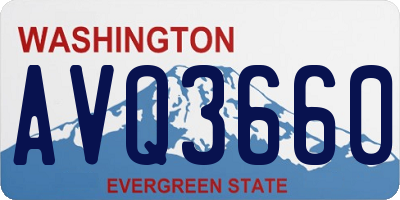WA license plate AVQ3660
