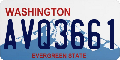 WA license plate AVQ3661