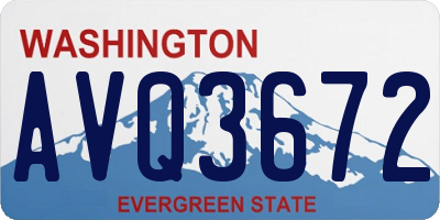 WA license plate AVQ3672
