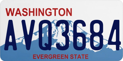 WA license plate AVQ3684