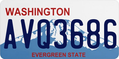 WA license plate AVQ3686