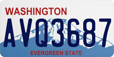WA license plate AVQ3687