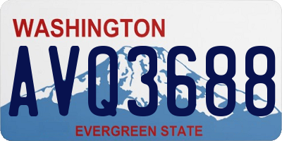 WA license plate AVQ3688