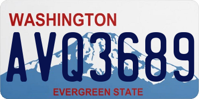 WA license plate AVQ3689