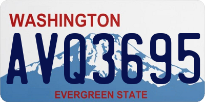 WA license plate AVQ3695