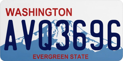 WA license plate AVQ3696