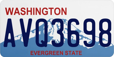 WA license plate AVQ3698