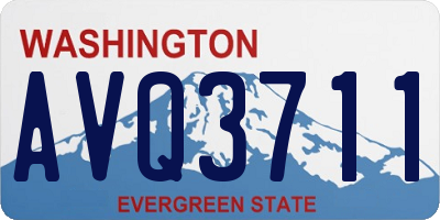 WA license plate AVQ3711