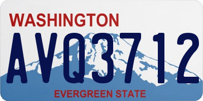 WA license plate AVQ3712