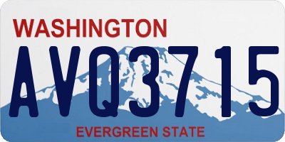WA license plate AVQ3715