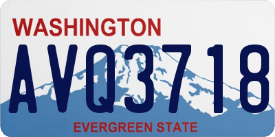 WA license plate AVQ3718