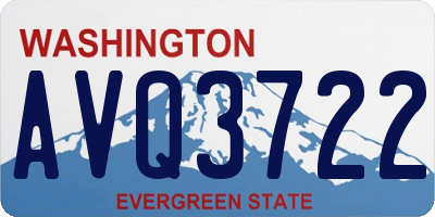 WA license plate AVQ3722