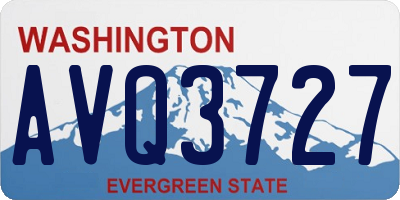 WA license plate AVQ3727