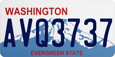 WA license plate AVQ3737
