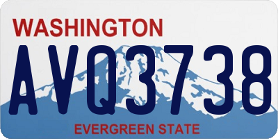 WA license plate AVQ3738