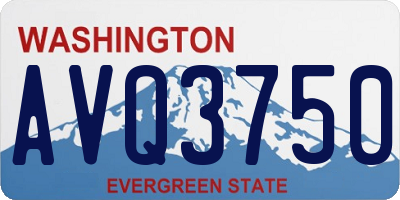 WA license plate AVQ3750