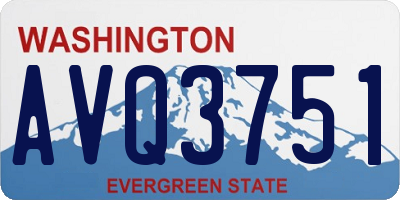 WA license plate AVQ3751