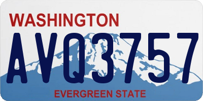 WA license plate AVQ3757