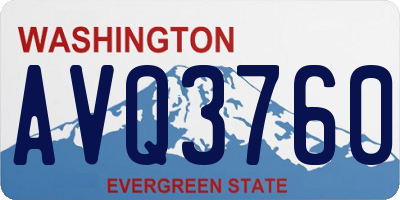 WA license plate AVQ3760