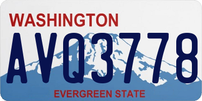 WA license plate AVQ3778