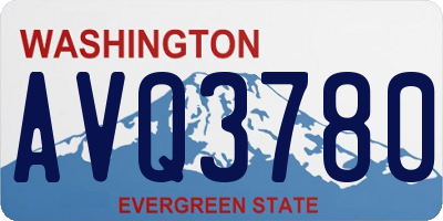 WA license plate AVQ3780