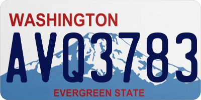 WA license plate AVQ3783