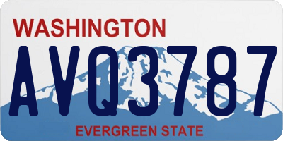 WA license plate AVQ3787