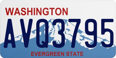 WA license plate AVQ3795