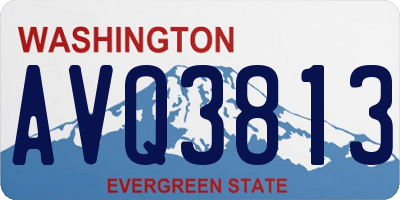 WA license plate AVQ3813