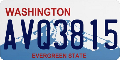 WA license plate AVQ3815