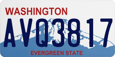 WA license plate AVQ3817