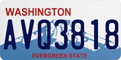 WA license plate AVQ3818