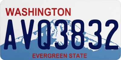 WA license plate AVQ3832