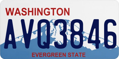 WA license plate AVQ3846