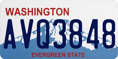 WA license plate AVQ3848