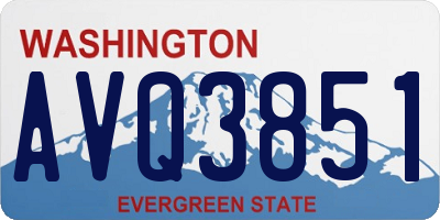 WA license plate AVQ3851