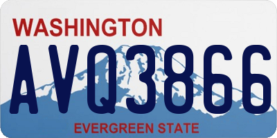 WA license plate AVQ3866