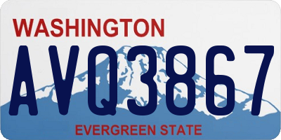 WA license plate AVQ3867