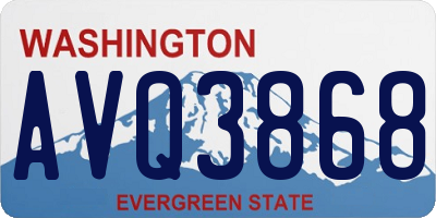 WA license plate AVQ3868