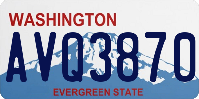 WA license plate AVQ3870