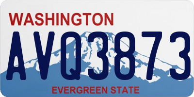 WA license plate AVQ3873