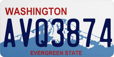 WA license plate AVQ3874
