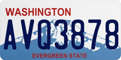 WA license plate AVQ3878